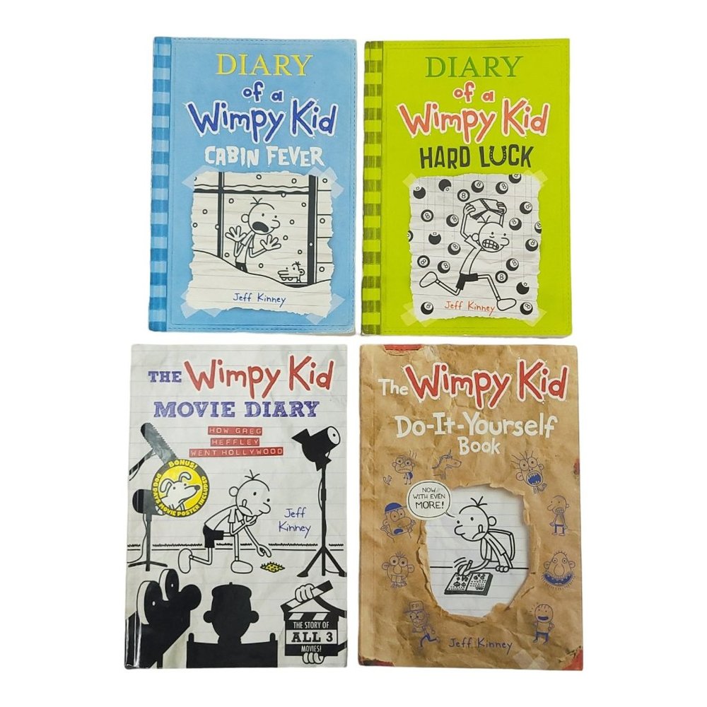 Diary Of A Wimpy Kid Books Paperback Hardcover Jeff Kinney Lot Of 4